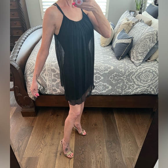 Made in Italy Dresses & Skirts - Made in Italy Angel Black Silk Mini Dress. OS. NWOT.